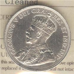 50 Cents 1912, graded ICCS AU-50; Cleaned.