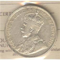 50 Cents 1914, graded ICCS VF-20.