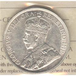 50 Cents 1932, graded ICCS AU-50. Beautiful untoned coin.