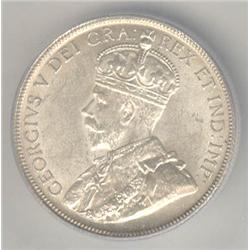 50 Cents 1936, graded ICG MS-63. Untoned.