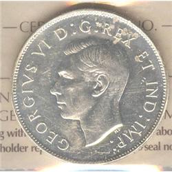 50 Cents 1946, graded ICCS AU-55; Design in 6.