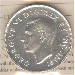 50 Cents 1947, graded ICCS MS-60; Curved Right 7.