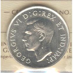 50 Cents 1947, graded ICCS MS-62; Curved Right 7.