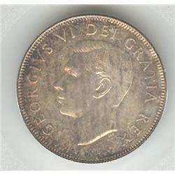 50 Cents 1950, graded ACG MS-60. Full design variety.