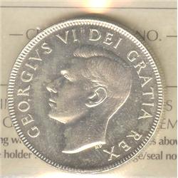 50 Cents 1952, graded ICCS MS-64.