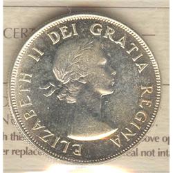 50 Cents 1953, graded ICCS MS-64; Small Date.