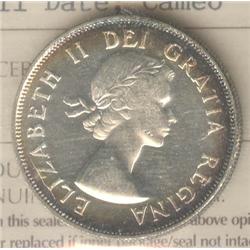 50 Cents 1953, graded ICCS MS-64; Small Date, Cameo.