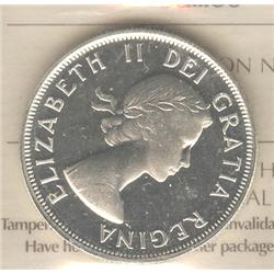 50 Cents 1954, graded ICCS PL-65; Cameo.