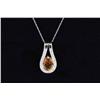 Image 1 : Gorgeous 14K White Gold Ladies Pendant Custom made, fine set with a fine oval Citrine weighing appro