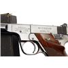 Image 2 : Hi-Standard Mdl E Cal .22LR SN:82801 Single action semi-auto target pistol. Blued finish, brown chec