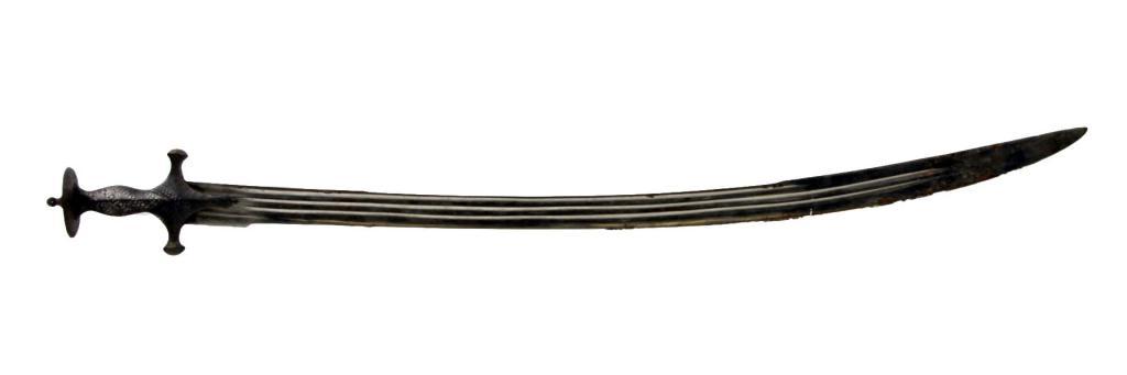 Indian Tulwar Silver Inlaid Iron Hilt 18-19th century, blade made from ...