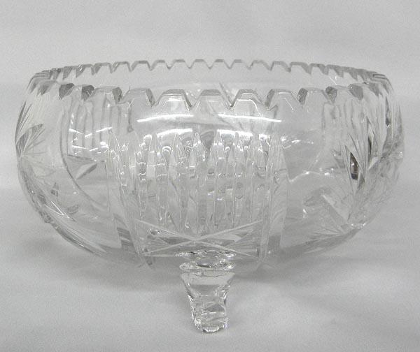 Hoare American Brilliant Cut Crystal Footed Bowl