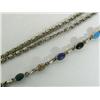 Image 2 : 5 Silver Stone Abalone Bracelets Earrings & Chain