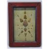 Image 1 : Framed Mounting of 9 Arrowheads and Small Beads