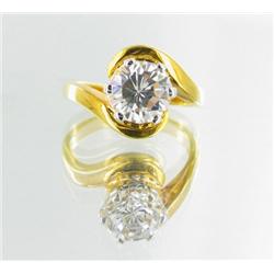 22ctw Lab Diamond 22k Gold Vermeil Ring (JEW-2358)