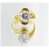 Image 1 : 22ctw Lab Diamond 22k Gold Vermeil Ring (JEW-2358)