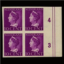 1944 Netherlands 10c Imperf Block Mint Scarce (STM-1571)