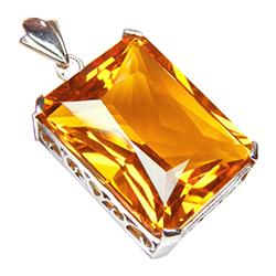 75.30ctw Sterling Pendant Golden Citrine  (JEW-2315)