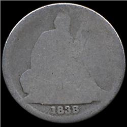 1838O Seated Dime Circulated (COI-7610)