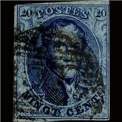 1861 Belgium 20c Used Stamp (STM-1528)