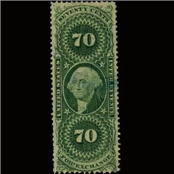 1860s US Revenue Stamp 70c Foreign Exch. (STM-1420)