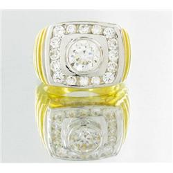 43ctw Lab Diamond 22k Gold Vermeil Ring (JEW-2363)