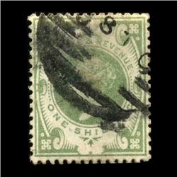 1887 RARE GB 1 Shilling Victoria Stamp Hi Grade (STM-0032)