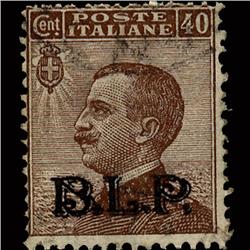 1923 Italy War Charity Ovrprt 40c Stamp Used RARE (STM-1527)