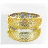 Image 2 : 150ctw Lab Ruby 22k Gold Vermeil Bracelet (JEW-2340)