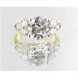 18ctw Lab Diamond 22k Gold Vermeil Ring (JEW-2375)