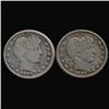Image 1 : 1897 Barber Quarters Pair Better Circulated (COI-7417)