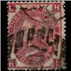 Image 1 : 1867 RARE GB 3p Rose Used Stamp  (STM-1549)