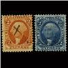 Image 1 : 1860s US Revenue Stamp 2c Express Pair (STM-1539)