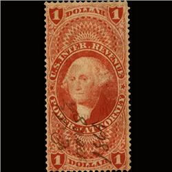 1860s US Revenue Stamp $1 Power of Atty. (STM-1425)