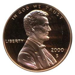 2000S PROOF Linc Cent Graded PCGS PR69 DCAM Red (COI-4305)