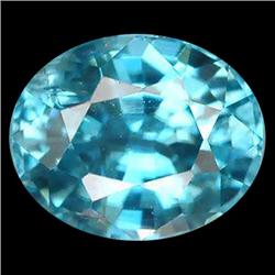 1.36ct Oval Cut Neon Blue Cambodia Zircon  (GEM-28698)