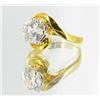 Image 2 : 22ctw Lab Diamond 22k Gold Vermeil Ring (JEW-2358)