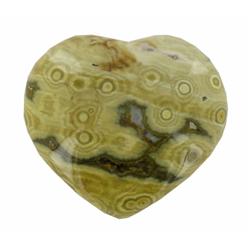 390ct Colorful Gem Grade Sea Jasper Heart (GEM-21149)