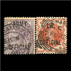1882/96 RARE GB .5p QV Official Stamp Set HiGrade (STM-0044)