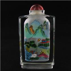Heavy Beveled Glass Chinese Snuff Bottle (CLB-509)