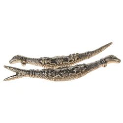 Laos Silvered Wedding Ornament Male & Female Pair (ANT-066)