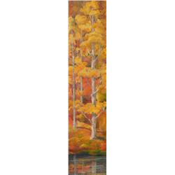 Anna E. Keener, Oil on Board