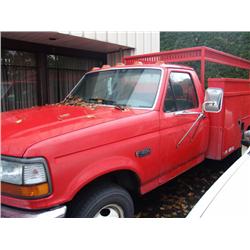 1995 Red Ford F-350 Xl Service Truck