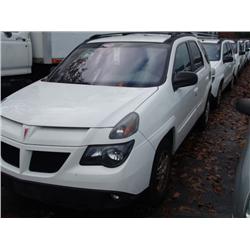 2004 White Pontiac Aztek 4Dr Suv