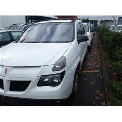 2004 White Pontiac Aztek 4Dr Suv