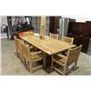 Image 1 : Large Teak Patio Table With 6 Teak Chairs