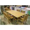 Image 1 : Large Expandable Teak Patio Table With 6 Teak