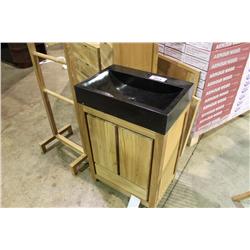 Teak 3 Piece Vanity Bathroom Set With