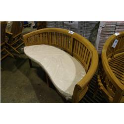 Teak Rounded Back Bench