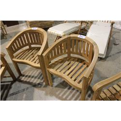 Teak Rounded Back Patio Chair